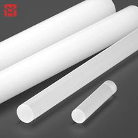 Barre ronde en fluoropolymère ETFE vierge MOLAN, 30 mm, 40 mm, blanche, pour machines industrielles de découpe, usine de Dongguan
