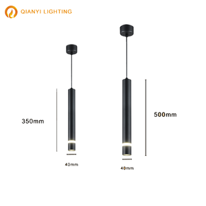 Lampada a Sospensione Moderna Nordica, Lampadario in Alluminio con Attacco E27, Design Lungo Nero e Oro, Luci LED Pendenti <span class=keywords><strong>per</strong></span> Casa Soggiorno - Product Image 5