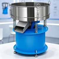 Tamiseuse vibrante en acier inoxydable pour poudres alimentaires 400/600/800 mm – Machine d'épuration de farine et de poudres expérimentales