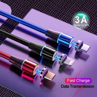 Cable USB Magnético 3 en 1 con Carga Rápida para Teléfono, Cable USB Tipo C, Cable Magnético de Carga Rápida al por Mayor
