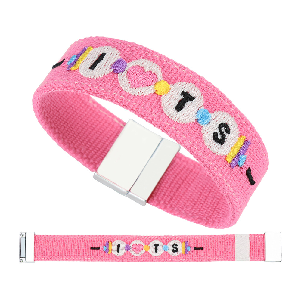 Mold theme embroidery magnetic bracelet -225