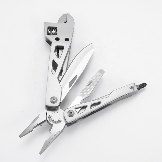 Heavy Duty Stainless Steel Foldable Combination Cutting Multitool Pliers With Adjustable Wrench