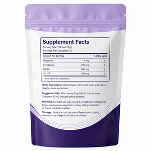 Offre Spéciale : Complément Liposomal Végétalien en Vrac pour Adultes 3/5/10mg – Poudre de Sommeil Riche en Protéines, Sans Gluten, avec Mélatonine, L-Théanine, GABA, 5-HTP - Product Image 6