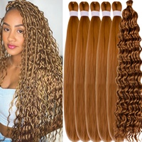 Cheveux à tresser pré-étirés et en vrac à ondulations profondes pour tresses bohèmes, extensions de tresses bohèmes DIY pour différents styles