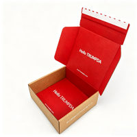 Boîte d'expédition en papier kraft recyclé écologique, impression offset personnalisée du logo, conforme aux normes européennes, bande détachable, emballage cadeau postal