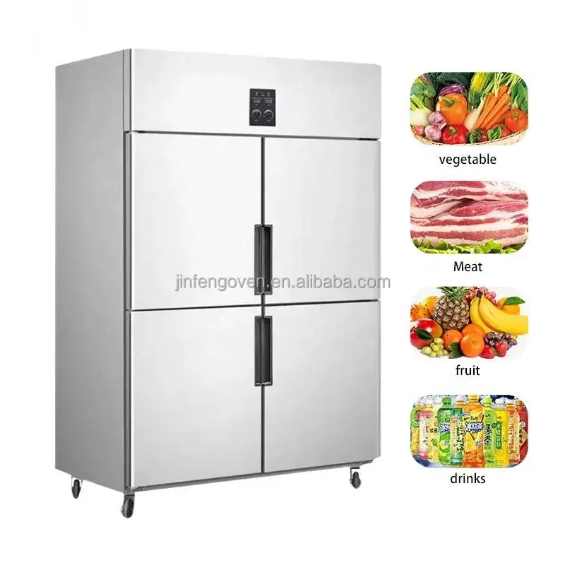 業務用冷蔵庫冷凍庫垂直4ドア業務用冷蔵庫直立ディープフリーザー
