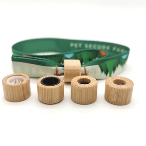 Custom Eco Friendly Event Festival Wristbands Music Festival Fabric Wristband Bamboo Wood Wristband Locks