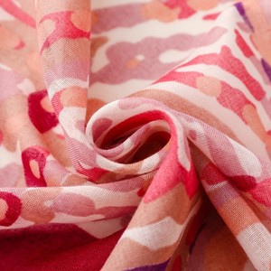Fashion Lady Thin Long Scarf Creative Geometric Ragged Edge Warm <b>Shawl</b> for Women Printed Polyester Floral Breathable Travel - Product Image 4