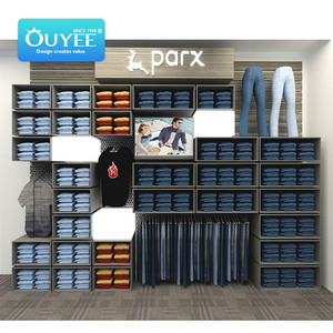Exhibidores de Ropa de Diferentes Estilos para Kioscos, Mostradores de Tiendas en Centros Comerciales, Diseño de Pared de Madera, Exhibidores de <span class=keywords><strong>Jeans</strong></span> - Product Image 2