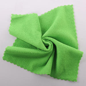 中国工場卸売 ジグザグ縁クリーニングクロス キッチン雑巾 多目的マイクロファイバークリーニングクロス - Product Image 3