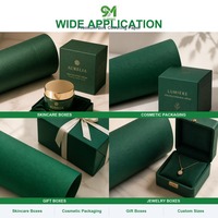 Papier couché mat doux au toucher anti-traces de doigts 120 g/m² simple face 230 g/m² en pâte chimique vert marine profond pour la couverture de boîtes de luxe
