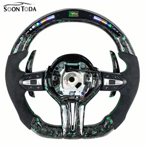 Volante de Fibra de Carbono Forjado Personalizado con LED para <span class=keywords><strong>BMW</strong></span> M3 M4 <span class=keywords><strong>M5</strong></span> F80 F82 E90 E91 X5 X6 F16 F10 F30 F32 F36 <span class=keywords><strong>F60</strong></span> 328i I8 G22 - Product Image 1