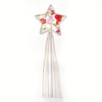 Baguette de princesse pour filles baguettes de jouet magiques pour habiller Costume d'halloween fête d'anniversaire fleurs brodées baguettes d'étoiles