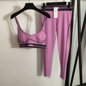 Nuevo Conjunto de 2 Piezas de Leggings de Yoga y <span class=keywords><strong>Pilates</strong></span>, Elásticos, Sin Costuras, Acanalados, de Alta Calidad <span class=keywords><strong>para</strong></span> Mujer - Product Image 6