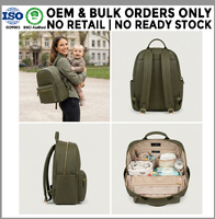 Sac à langer pour maman en cuir microfibre grande capacité, durable, fabrication OEM/ODM en marque blanche, fabricant en gros
