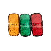 Feu de position latéral LED étanche IP67, double couleur ambre/rouge, lampe de dégagement rectangulaire, clignotants pour camion et remorque