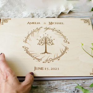 Cadeau d'album <span class=keywords><strong>de</strong></span> mariage en bois naturel pour couple <span class=keywords><strong>livre</strong></span> photo <span class=keywords><strong>de</strong></span> 30pages à <span class=keywords><strong>livre</strong></span> d'or <span class=keywords><strong>de</strong></span> mariage d'anniversaire - Product Image 2