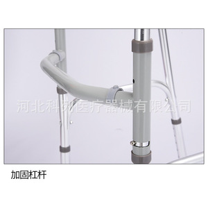 Déambulateur pliant en alliage d'aluminium pour personnes âgées et handicapées, dispositif d'aide à la mobilité avec hauteur réglable et pieds antidérapants - Product Image 3