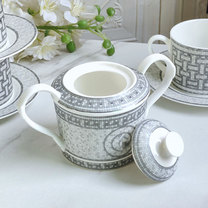 Wholesale 15pcs European Royal Household Porcelain 6 Person Coffee Kettle Set Tea Cup Set for Afternoon Tea Set - Product Image 4
