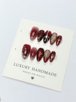 Vente en gros de faux ongles en acrylique peints à la main, design personnalisé, faits à la main pour les doigts