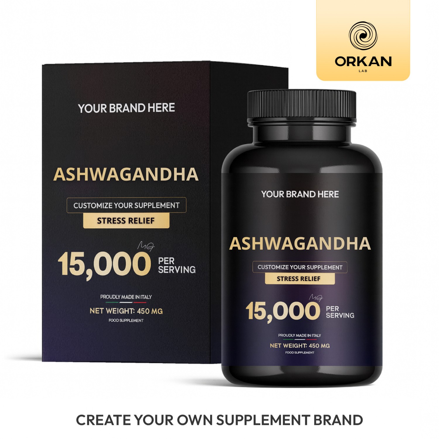 Premium Natural Stress Relief 120 Tablets Rhodiola Magnesium Ashwagandha Complex Herbal Supplement For Adult Mental Balance