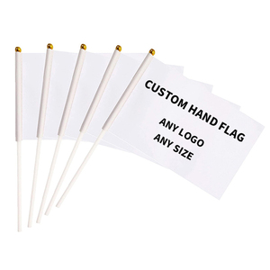 Personalized Design Logo Small Mini Stick <strong>Flag</strong> <strong>Custom</strong> Hand Held Waving <strong>Flag</strong> With Plastic Pole - Product Image 1