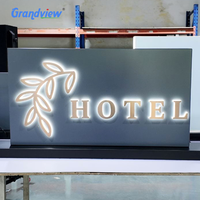 Lettres lumineuses LED moulées en acrylique pour la décoration personnalisée des magasins de détail en extérieur, CRI 90 élevé, lumière stable, fabricant de Guangzhou