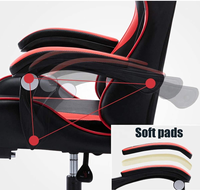 Fauteuil de jeu PC inclinable Zero Gravity pour cybercafé et maison, avec repose-pieds, en cuir PU doré, style exécutif