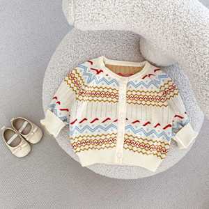 Engepapa Autumn Infant Kleidung Anzug Baumwolle Mädchen Strick Cardigan Mantel Stram pler 2 Stück Set Mode Baby Jacken - Product Image 4