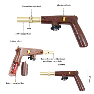 LAIWEI 8089 Kitchen Blow <strong>Torch</strong> Pure Metal Movement Electronic Ignition <strong>Butane</strong> <strong>Torch</strong> <strong>for</strong> Cooking and Welding - Product Image 2