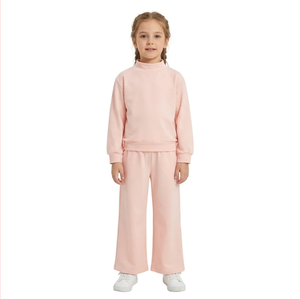 Ensemble de survêtement rose 2 pièces pour filles, sans manches, imprimé yoga, pantalon confortable et écologique - Product Image 3