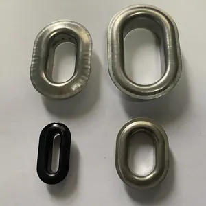 Occhiello in metallo di forma ovale per telone