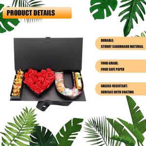 กล่องของขวัญรูปหัวใจเปล่า  "ฉันรักคุณ"  ทำจากกระดาษแข็ง สำหรับใส่ดอกไม้หรือช็อกโกแลต ฝาใส (ฉันรักคุณ สีดำ) ของขวัญงานฝีมือจากจีน - Product Image 2