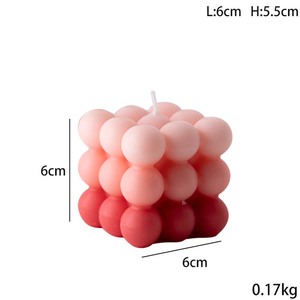 Venta al por Mayor <span class=keywords><strong>de</strong></span> Velas Aromáticas en Forma <span class=keywords><strong>de</strong></span> Cubo con Degradado <span class=keywords><strong>de</strong></span> Color Hechas a Mano en Diferentes Colores Populares, 150g - Product Image 4