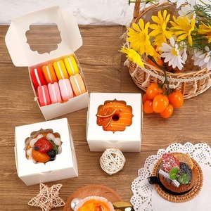 กล่องกระดาษใส่ขนมเค้กแบบพับได้สำหรับใส่ขนมปัง ช็อกโกแลต ของขวัญ  พร้อมโลโก้ตามสั่ง เกรดอาหาร - Product Image 4