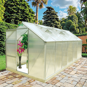 Invernadero Pequeño Moderno <span class=keywords><strong>para</strong></span> Jardín, Patio Trasero, Cultivo de Plantas, Aluminio con Vidrio de Policarbonato, Invernadero Exterior - Product Image 2