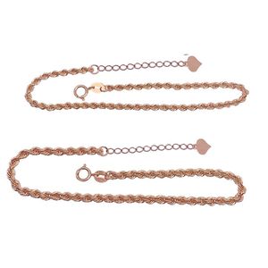 Xinfly 18K Gold Au750K Hemp Rope Twist <b>Bracelet</b> <b>Adjustable</b> Fine Chain & Link Braided <b>Bracelet</b> - Product Image 5