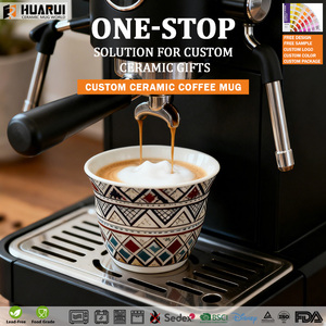 Benutzer definierte Plaid Muster Porzellan Tee Kawa Tasse personal isierte nah östliche Stil kleine Keramik arabische Cawa Tassen Set mit Geschenk box - Product Image 4