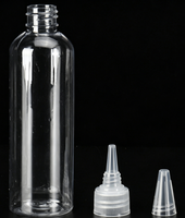 Bouteille compte-gouttes vide en plastique de 50/100 ml, flacon compressible vide pour produits nettoyants et cosmétiques, avec bouchon à vis, sérigraphie