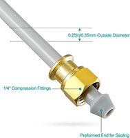 Tuyau de raccordement en laiton pour machine à glaçons, 25 pieds, PEX 1/4 pouce, pour kit de réfrigérateur