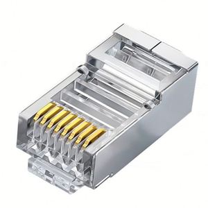 Acheter en ligne Connecteur <span class=keywords><strong>RJ45</strong></span> 8P8C Jack mâle Cat5e RJ 45 Pass Through blindé Cat6 Transparent non blindé Lan Network Conector <span class=keywords><strong>RJ45</strong></span> - Product Image 1