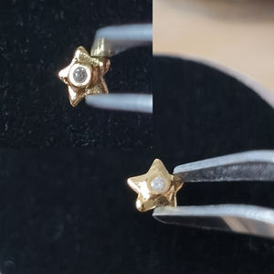 Grillz dentaire en or 8K en forme d'étoile avec zircone, bijoux dentaires personnalisés, style Bling Hip Hop - Product Image 5