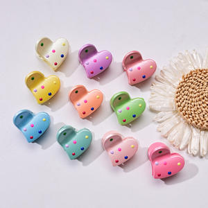 กิ๊บติดผมพลาสติกสีมากา<span class=keywords><strong>รอง</strong></span>ลายจุดรูปหัวใจขนาดเล็กหลากสีสัน - กิ๊บหนีบ<span class=keywords><strong>ผม</strong></span>ลายน่ารักสำหรับเด็ก ใช้เป็นเครื่องประดับ<span class=keywords><strong>ผม</strong></span>ในชีวิตประจำวัน - Product Image 1