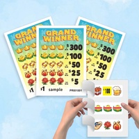 Fournisseur de tickets à gratter Break and Win, formes personnalisées découpées, service de production rapide