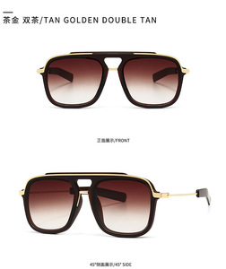 El logotipo del cliente de 2020 de los hombres de la nueva moda retro de la marca de lujo de hierro hombre gafas de sol de - Product Image 4