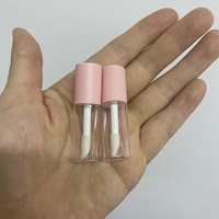 Conteneur vide pour gloss à lèvres MINI 2 ml avec logo personnalisé, rose, blanc, noir, tubes pour gloss à lèvres DIY