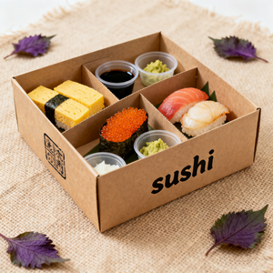 Sushi Packaging Box Personalized Foldable Food Paper Box Delivery Sushi <b>Takeaway</b> <b>Container</b> Sushi to Go Box - Product Image 2
