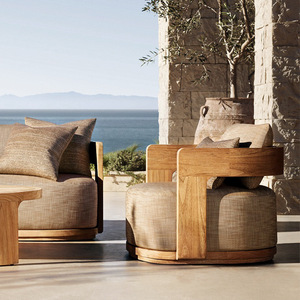 Vente en gros de mobilier de jardin d'extérieur canapé chaise d'hôtel patio loisirs chaise en bois de <span class=keywords><strong>teck</strong></span> salon - Product Image 1