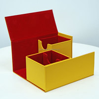 Ligne de création personnalisée Grande boîte de rangement à fermeture magnétique 175 + Capacité de stockage pour cartes à collectionner Compartiment de rangement supplémentaire