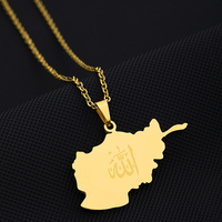 Carte de l'Afghanistan Souvenir Porte-clés Médaille Cadeaux DIY Afghan Porte-clés Ornement Bracelet Métal Afghanistan Drapeau Collier Afghanistan